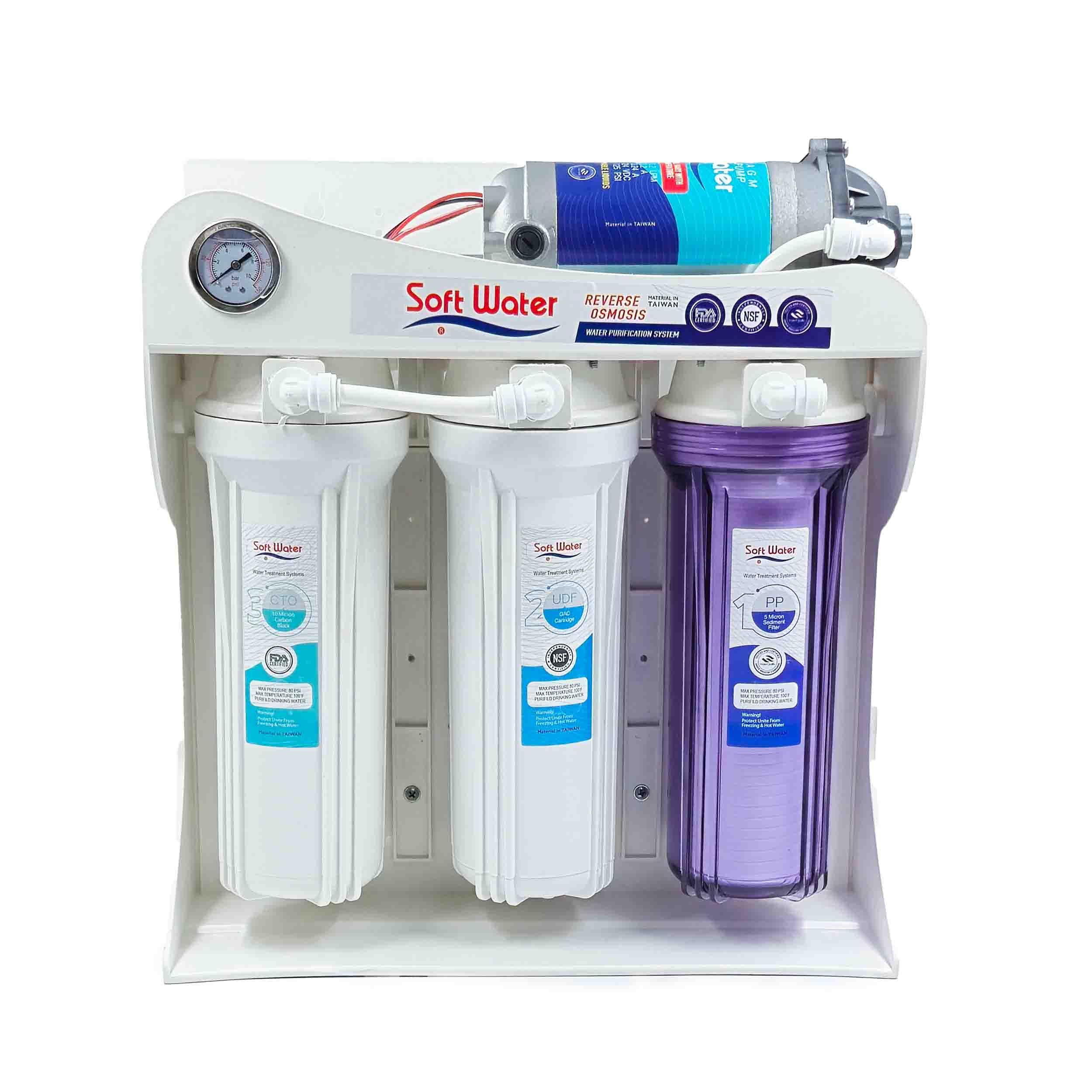 تصفیه آب خانگی (نیمه صنعتی) سافت واتر Soft Water مدل 400G با پمپ 32V تمام‌فلزی تایوانی